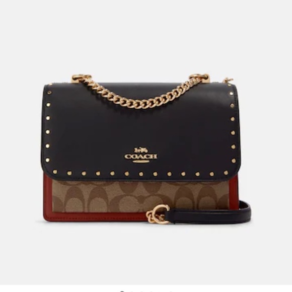 Klare Crossbody In Signature Canvas With Rivets - Picture 1 of 3